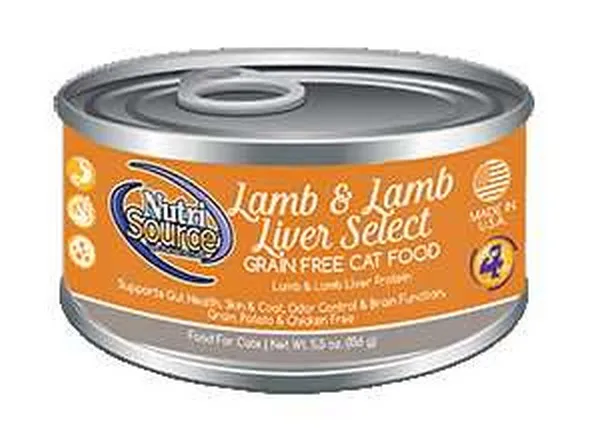 12/5.5 oz. Nutrisource Grain Free Lamb & Lamb Liver Select Cat Canned - Health/First Aid